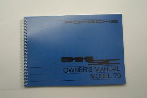 1979 porsche 911 sc owners manual parts service factory reprint new