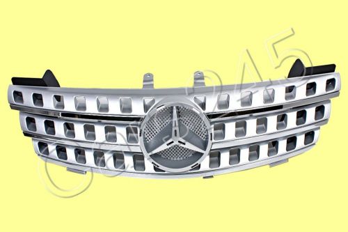 Front grill central grille grey fits mercedes ml class w164 06-08