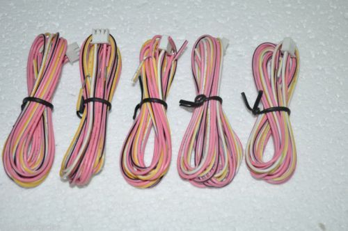 Lot of 5 new dei wiring pigtail wire connector plug 3 wire three pin pink white