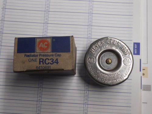 Ac delco rc34 radiator cap - nos part # : 6410691