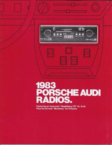 1983 porsche  &amp; audi factory 6 page radio - cassette brochure