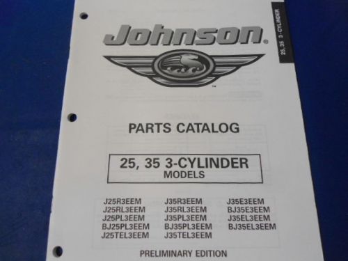 1998  johnson parts catalog , 25, 35 3-cylinder models