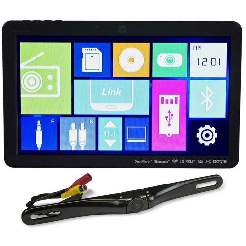 Dual dv1014bh 10&#034; dvd receiver w/bluetooth+iphone/android+license plate camera