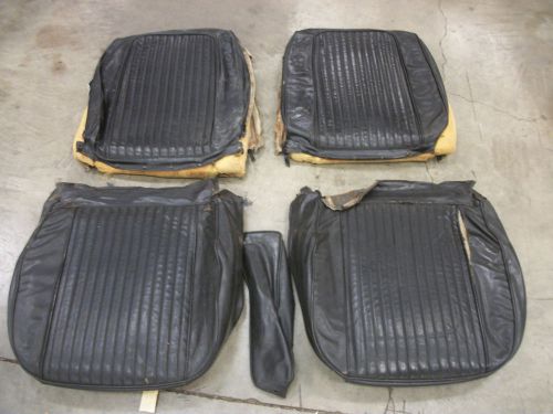 1963 corvette seat covers with foam, black, used