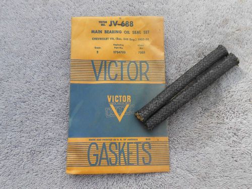 Vintage nos victor jv-688 7305 3704783 main bearing oil seal set ~ chev 1955-58