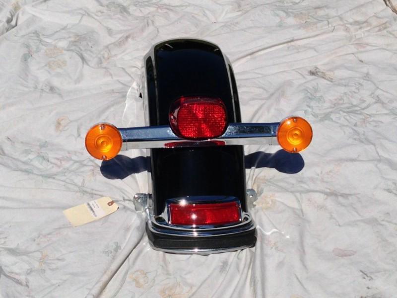 Harley davidson vivid black electra glide road king complete rear fender