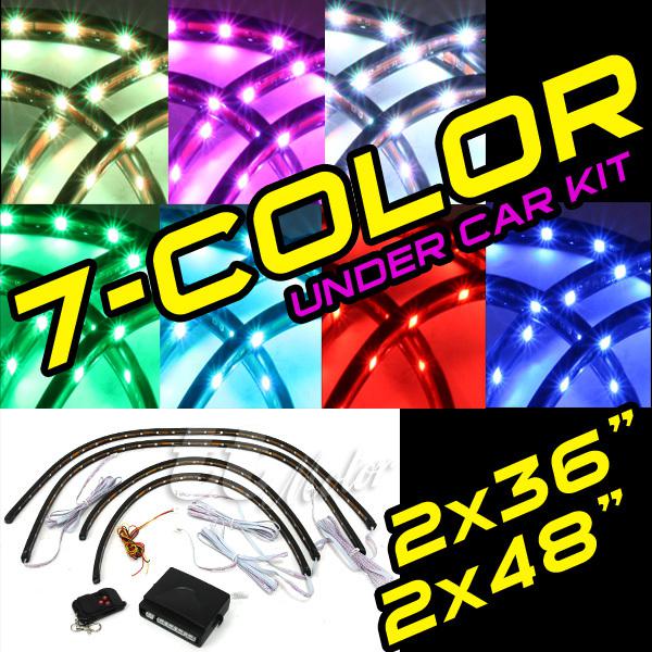 Find DEAL 7 COLOR FLASH KNIGHT RIDER LED LIGHT STRIP CAR KIT 48" in Azusa, California, US, for