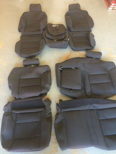 2016 gmc sierra chevy silverado crew cab 1500 oem cloth black seat covers