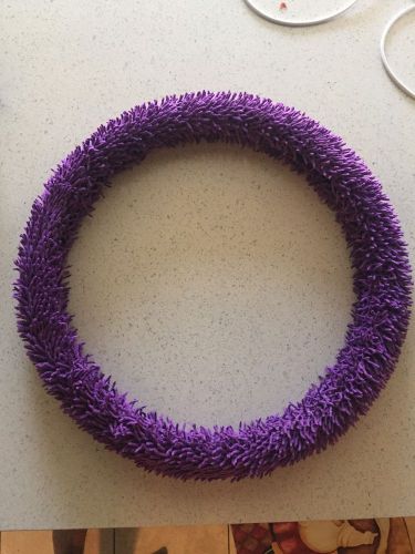Fuzzy purple steering wheel cover