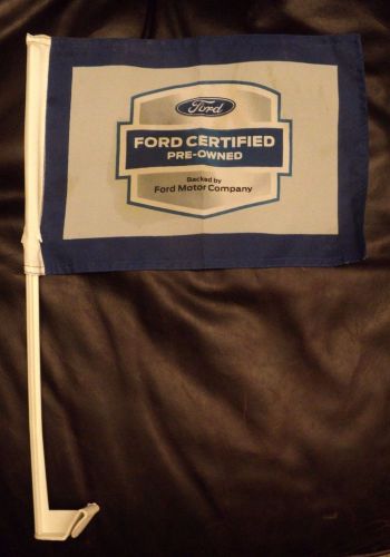 &#034;ford certified pre-owned backed by ford motor company&#034; car truck flag