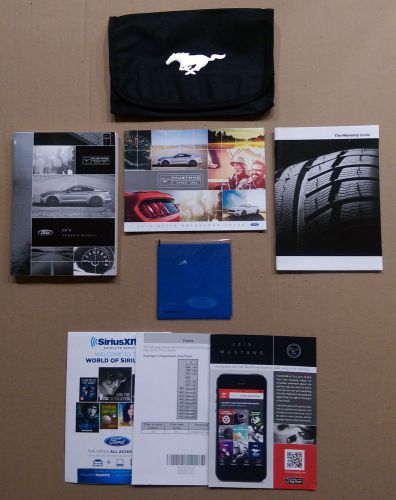 2015 ford mustang factory owner&#039;s manual set w/ case &amp; screen cleaning cloth oem