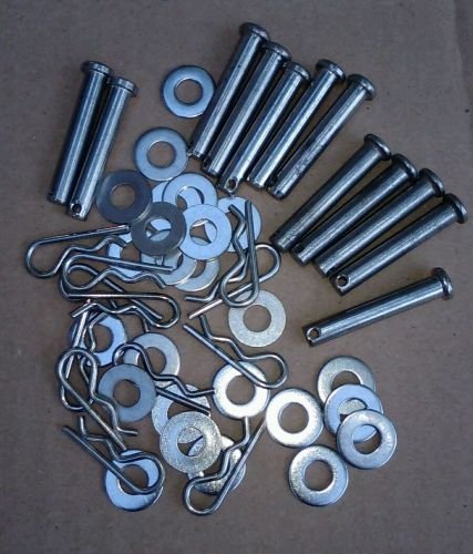 (12) 1/4&#034; x 1 1/2&#034; stainless steel clevis pins, keepers and washers