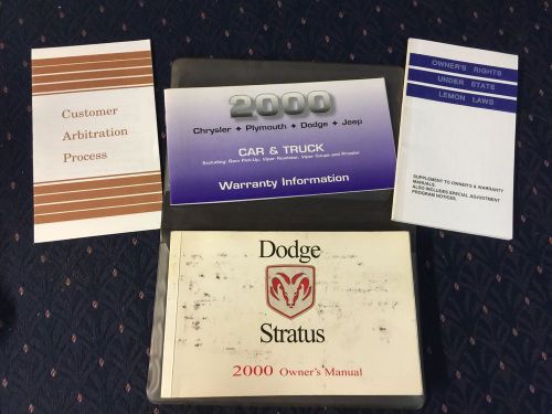 2000 dodge stratus owners manual