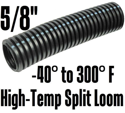 Automotive wiring insulation high-temp split loom -40° to 300°f 5/8&#034; inch, 16 mm