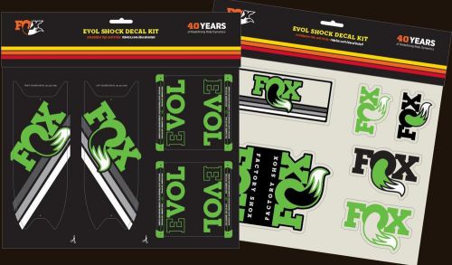Fox racing shox 803-00-929 heritage decal kit - float evol green