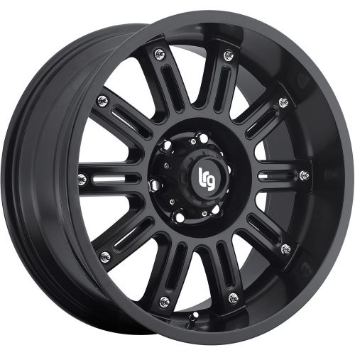 18x9 matte black lrg 102 8x170 +0 wheels toyo open country rt lt285/65r18 tires