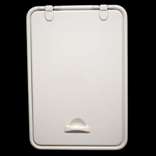 Larson white 12 x 18 3/8 inch coated plastic boat storage door / hatch