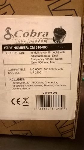 Cobra marine tranducer cm610-003 for mc600ci mc600cx mf2500 airmar inhull 50/200