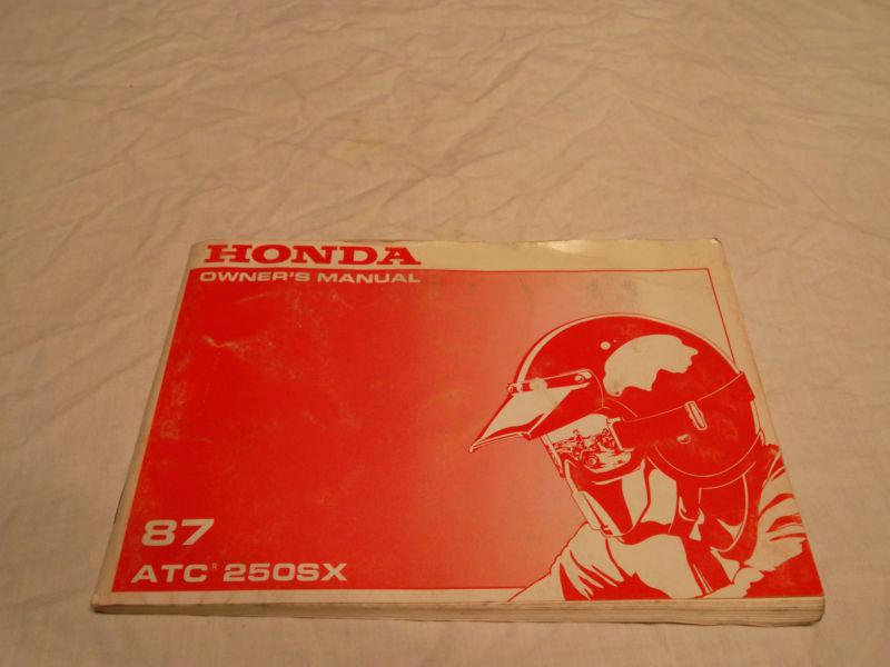 1987 honda atc 250sx owner's manual
