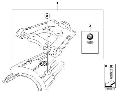 Bmw genuine motorcycle variable top box mounting f800gs f650gs f700gs