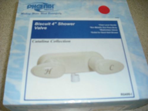 Rv - ivory shower only faucet - no spigot - washerless - 4&#034; centers - new!