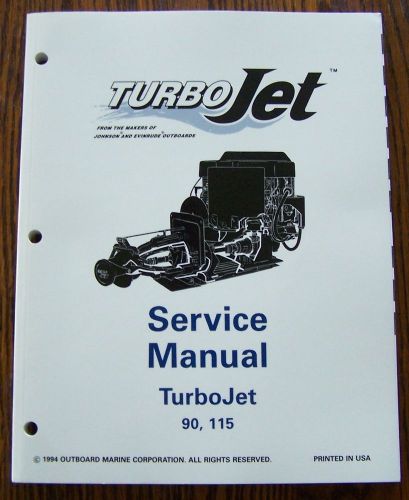 1995 johnson evinrude turbojet service manual 90 and 115 hp models