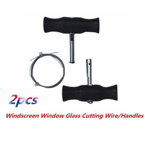 2pcs car windshield removal tool windscreen window glass cutting wire/handles