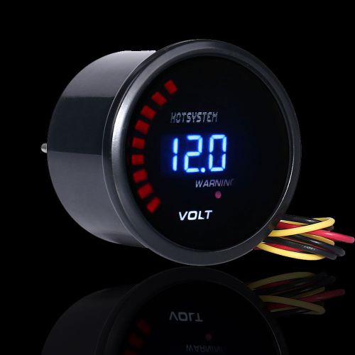 Hotsystem 2&#034; 52mm digital 20 led electronic volt voltmeter gauge for car sale