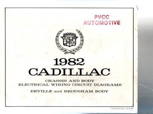 1982 cadillac deville brougham service  manual body wiring wire diagram