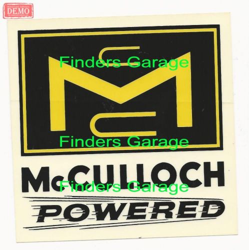 Mc culloch powered go kart engines &#039;60&#039;svintage style decal/sticker