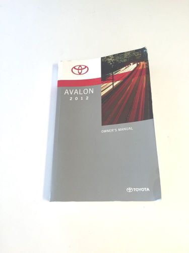 2012 toyota avalon owners manual