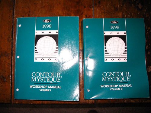 1998 ford contour mercury mystique shop service manual set of 2 volume books
