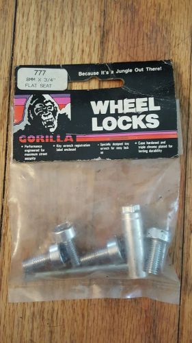 Gorilla new wheel locks 8mm x 3/4&#034; flat seat part # 777