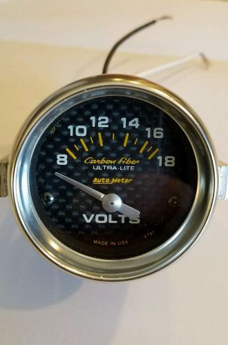 Autometer carbon fiber volt gauge