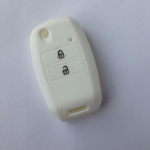 White key cover protector fob remote keyless for 2013 2014 kia sorento carens
