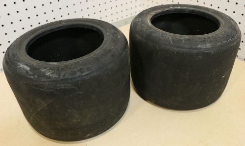 2 bridgestone go kart slick tires (6/11-6) mounted standard wheels 6.0/11.0-6