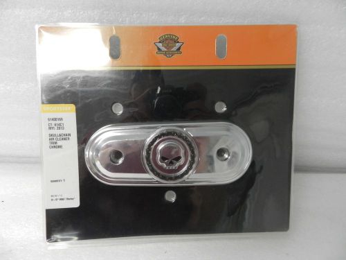 New 04 and newer harley sportster skull &amp; chain air cleaner trim insert