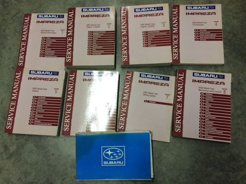 2002 subaru impreza original shop/service manuals complete set with air filter