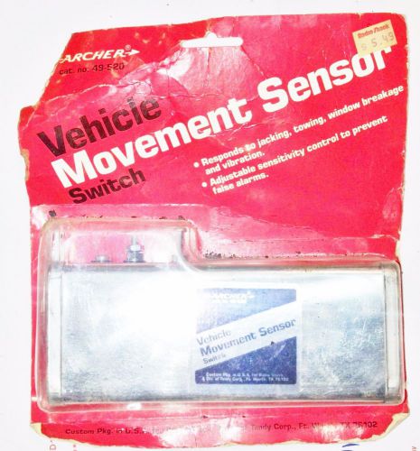 Archer vehicle movement sensor switch sensitivity contro