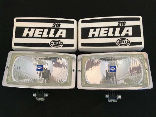 Hella chrome 210 vintage fog lamp driving rally lights rare 1fe 002 537-001