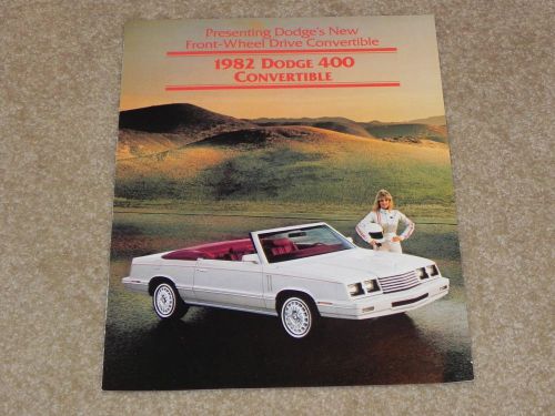 1982 dodge 400 convertible sales brochure nos from dodge dealer