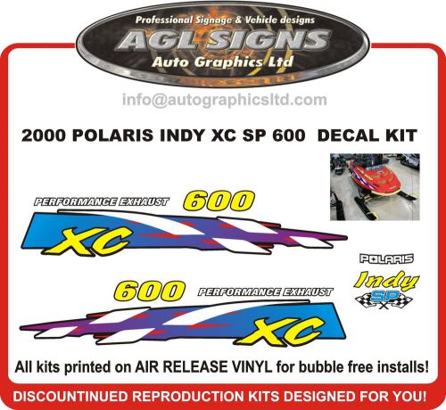 2000 polaris indy xc  600 sp hood decals graphics reproductions