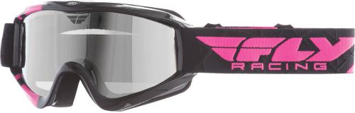 Fly racing snow snowmobile - zone pro goggles (pink w/chrome smoke dual lens)