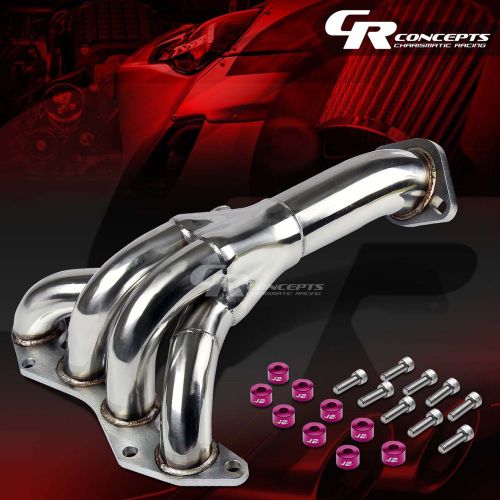 J2 for 01-05 civic dx/lx d17 exhaust manifold header+purple washer cup bolts