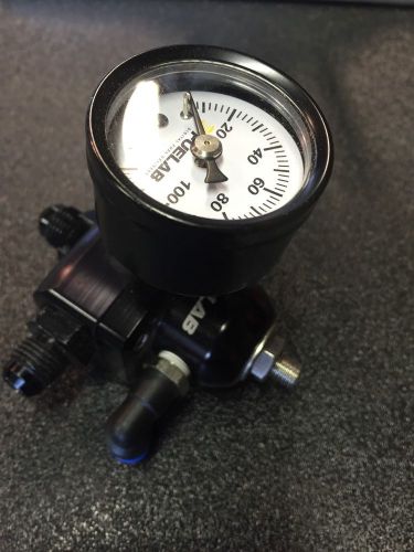 Fuelab mini fuel pressure regulator  blk 5350 with an fittings  and fuel gauge