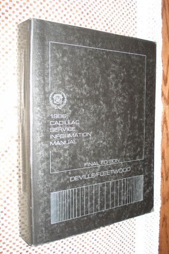 1986 cadillac deville fleetwood shop manual original service book repair book