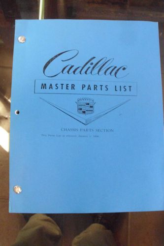 1963 cadillac, master parts list-----chassis parts section