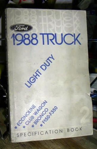 1988 ford truck specifications manual f150 250 350 super duty bronco others