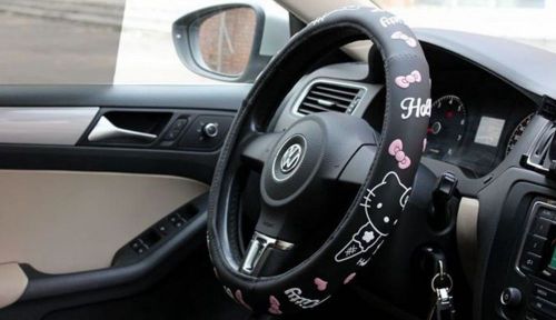 Steering wheel cover latex hello kitty car cartoon for auto interior