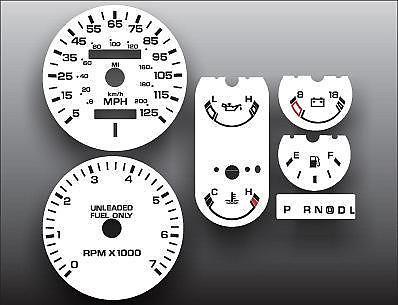 1989-1990 dodge caravan tach instrument cluster white face gauges 89-90